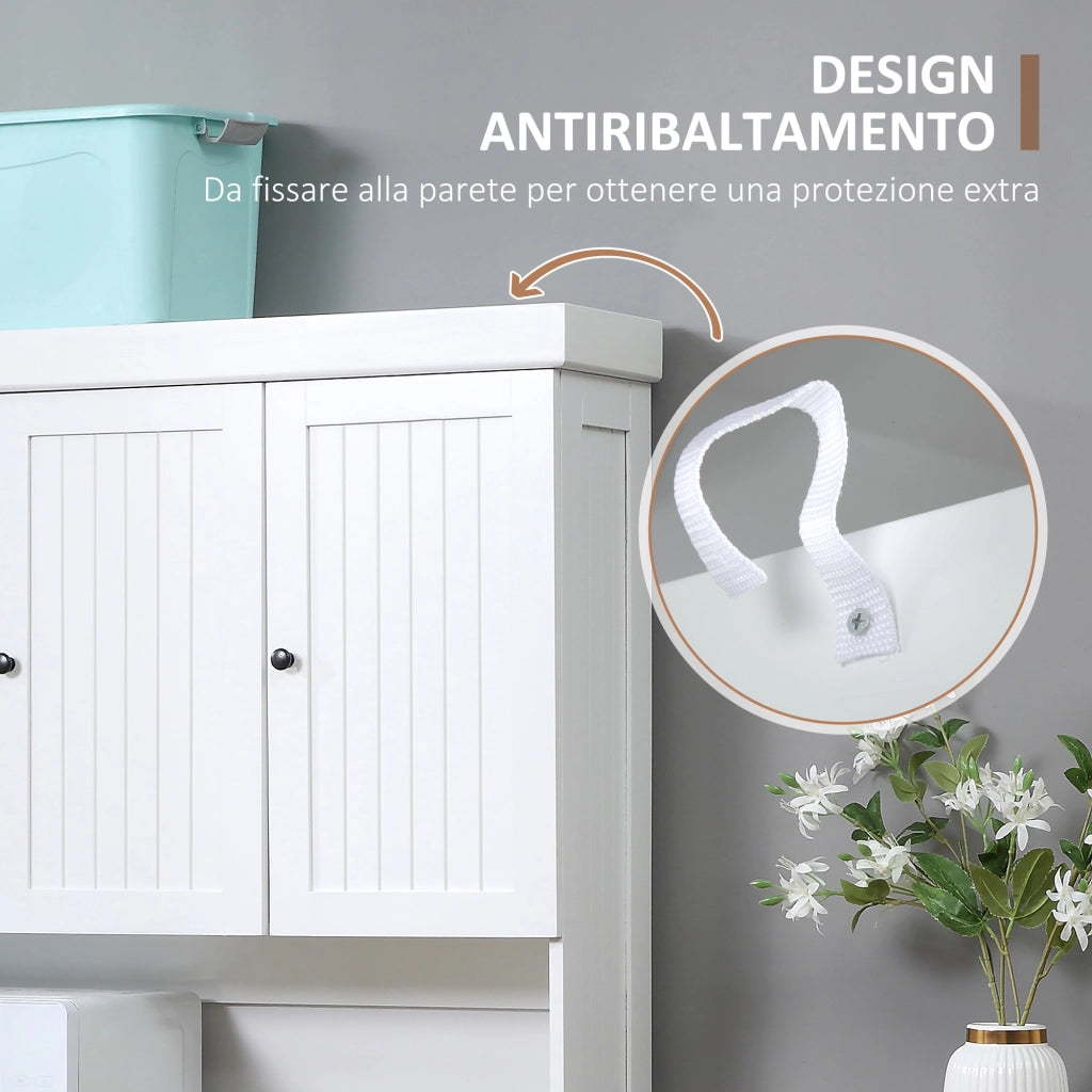 Armadio Cucina con Cassetti ¨C Zephmum ¨C Bianco 101x39x180cm