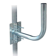 SUPPORTO X ANTENNA A PARABOLA  ACCIAIO ZINCATO PIASTRA CM 14X12,5 CM 24X25