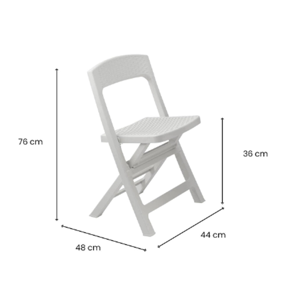 Sanzeno, Sedia da Esterno una Sedia Made in Italy, Bianco