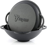 Casseruola in Acciaio con Coperchio - 6,9 Litri - Ideale per Cucinare, Stufare, Scaldare e Frittura