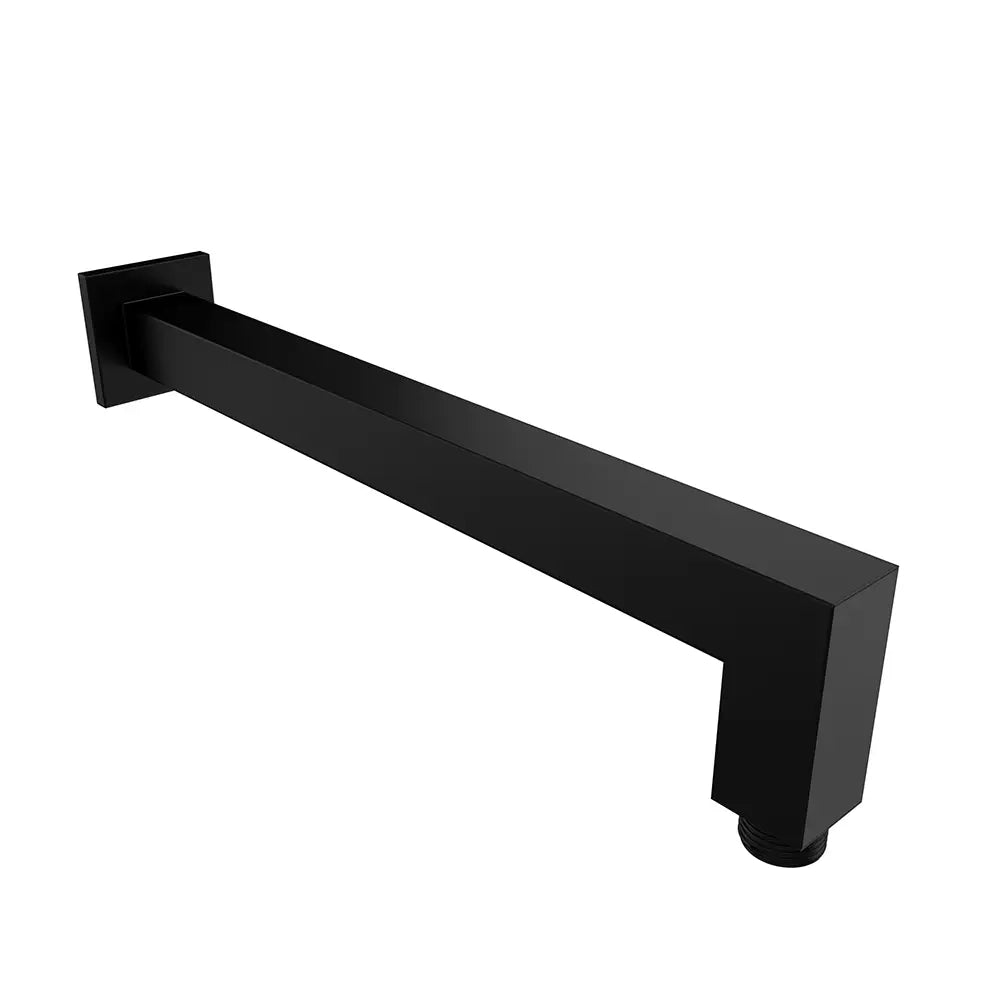 Braccio doccia a gomito in ottone nero opaco 40 cm