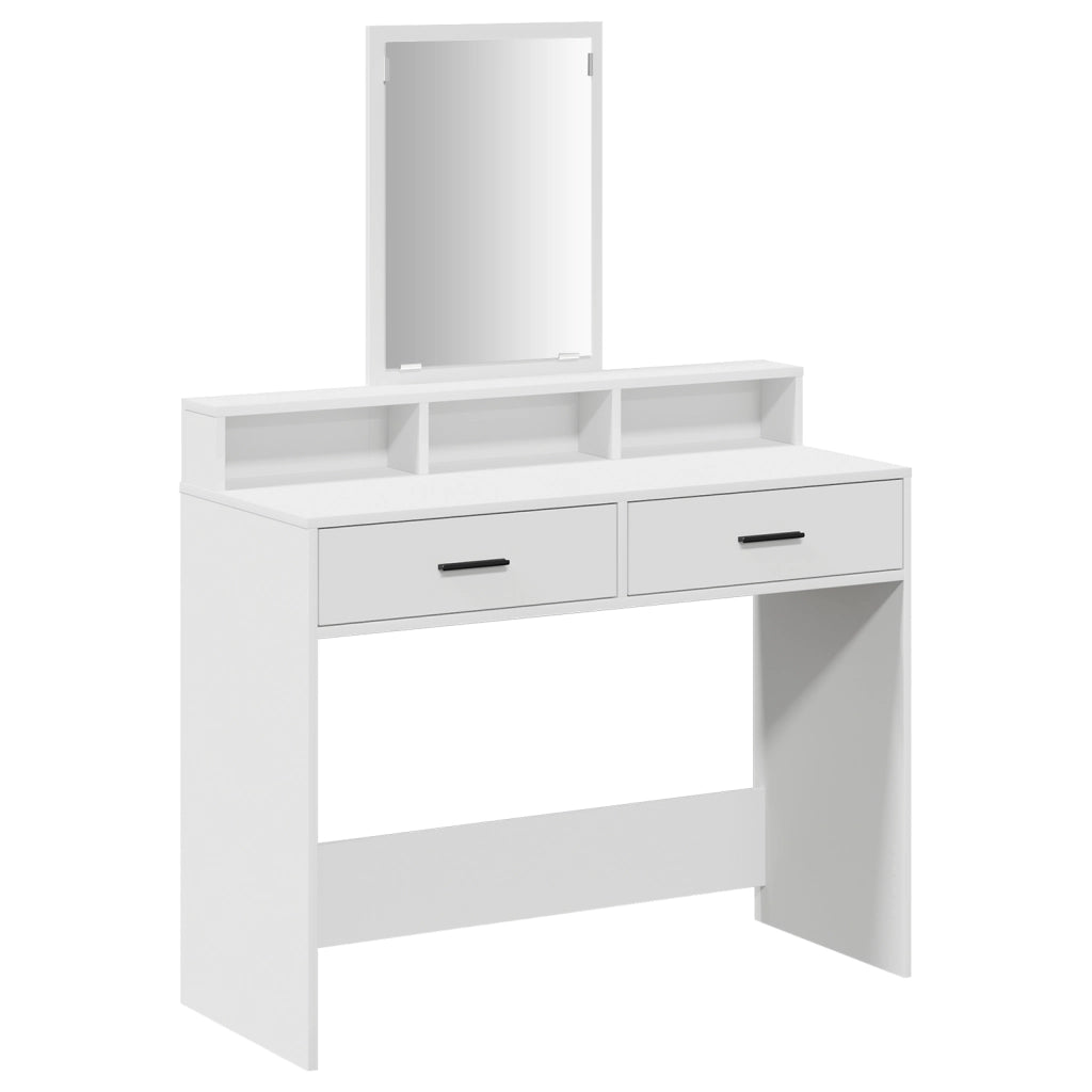 Toilette con Cassetti Bianca 100x41x140 cm di