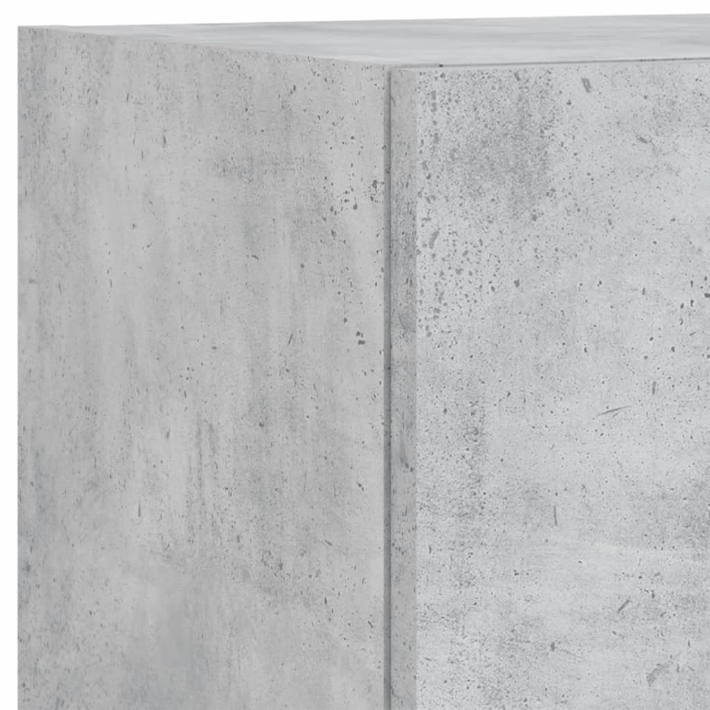 Mobile TV multimediale scaffale TV credenza mobile TV sala da pranzo soggiorno camera da letto con illuminazione a LED 5 pezzi legno ingegnerizzato grigio 02_0029383