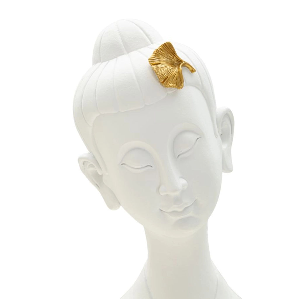 Scultura VKH373, Bianco, Poliresina, 21,5x16x35 cm