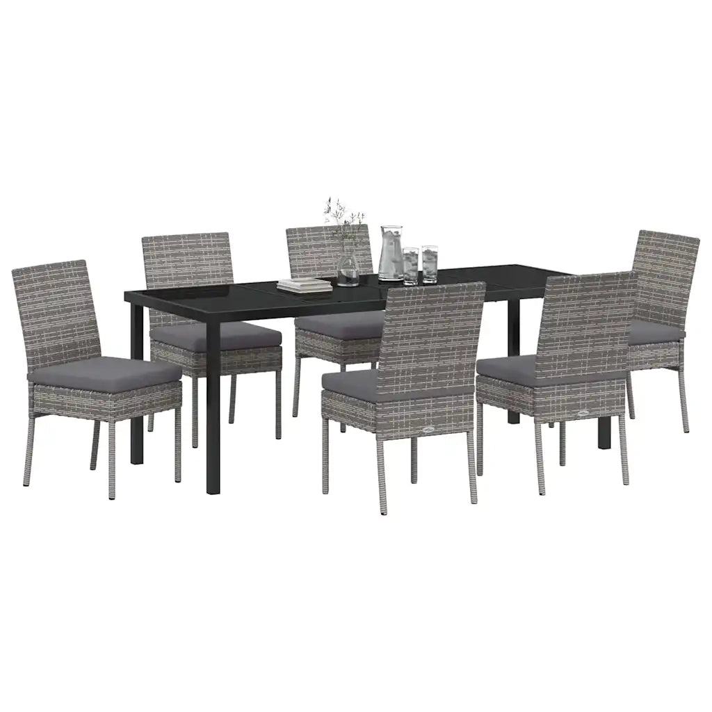 Set da Pranzo per Giardino 7 pcs Grigio 3379217