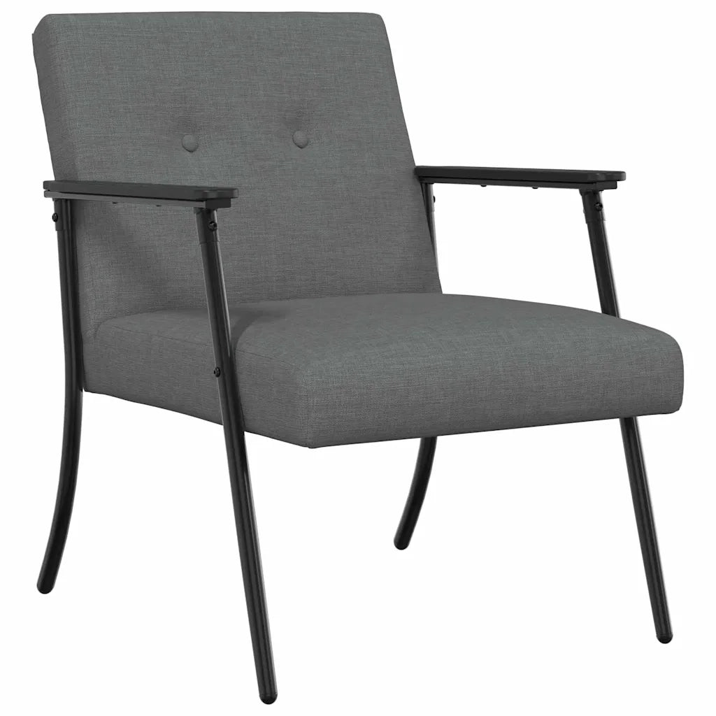 Poltrona-Divano Sedia-Poltroncina Grigio scuro Tessuto 741268