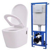 WC sospeso con cassetta di scarico a incasso tazza in ceramica colore bianco 02_0003566