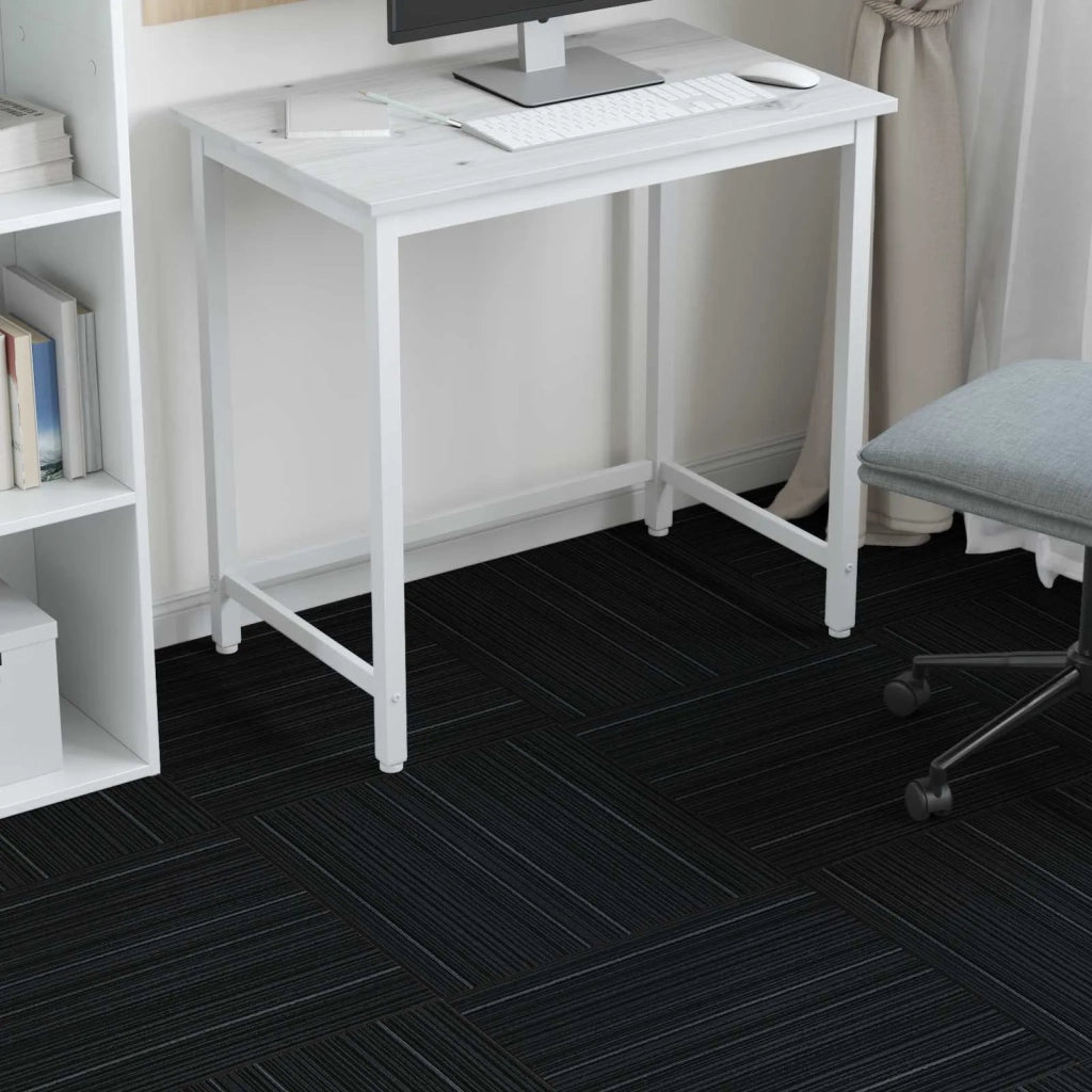 Piastrella per Tappeto Strisce Grigio Scuro 50 x 50 cm 36 pcs 42032467