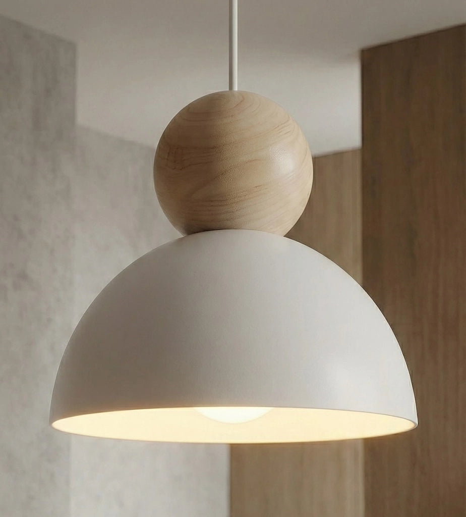 Lampada a soffitto KAKI Japandi feltro bianco-beige 1xE27