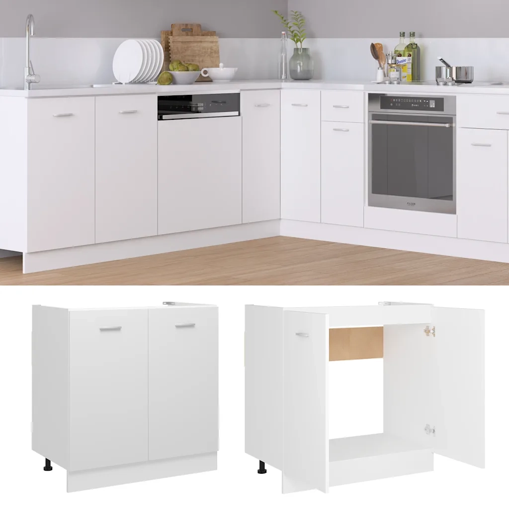Mobile Sottolavello Bianco 80x46x81,5 cm Legno Multistratocod mxl 120966