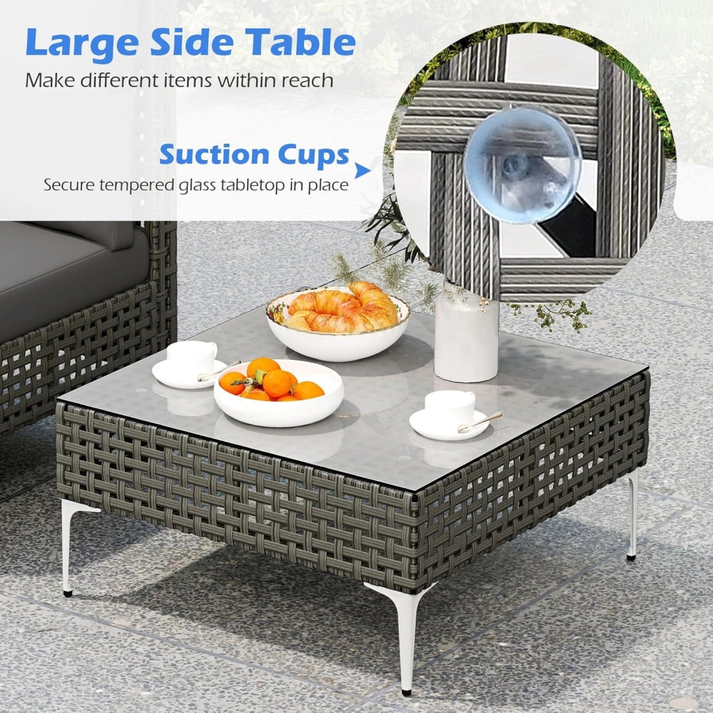 Set di mobili da giardino in rattan, per balconi, balconi, per esterni, per 2 persone, set di mobili per esterni, balcone, set da 2 sedie con tavolo, con cuscino, mobili da esterni, 3 pezzi