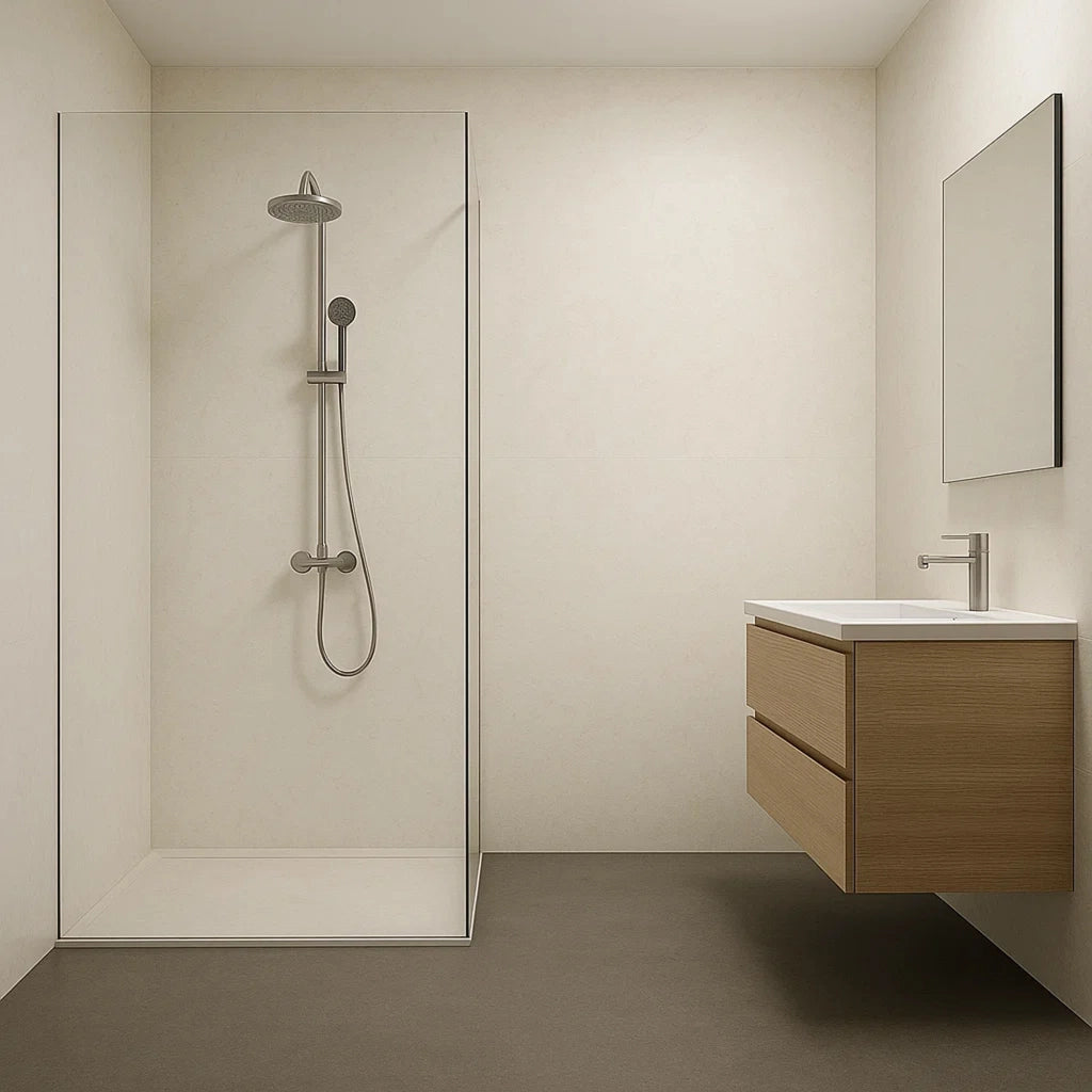 Set Bladel di 8 Pannelli Decorativi in PVC per Parete - Effetto Pietra White Dover [neu.haus]