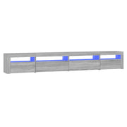 Mobile TV | Armadietto TV | Mobile Porta TV con Luci LED Grigio Sonoma 270x35x40 cm