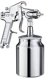 Spuitpistolo per verniciatura auto - Riparazione vernice - HVLP - Alimentazione gravità - 1000 ml - Adatto per auto - Nozzle Zilver W-77 3,0mm.