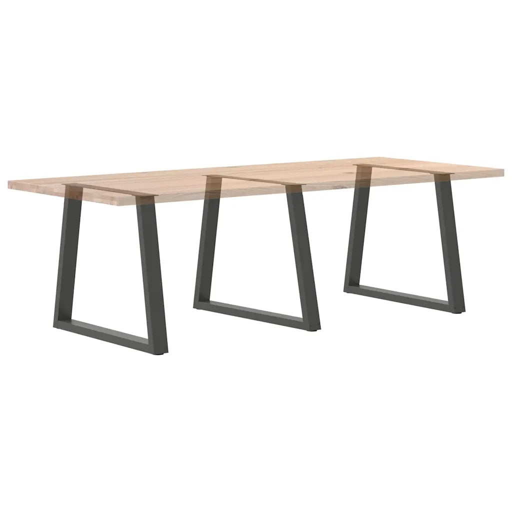 vidaXL Gambe per tavolo da pranzo a forma di V 3 pz Antracite 80x(72-73,3) cm Acciaio
