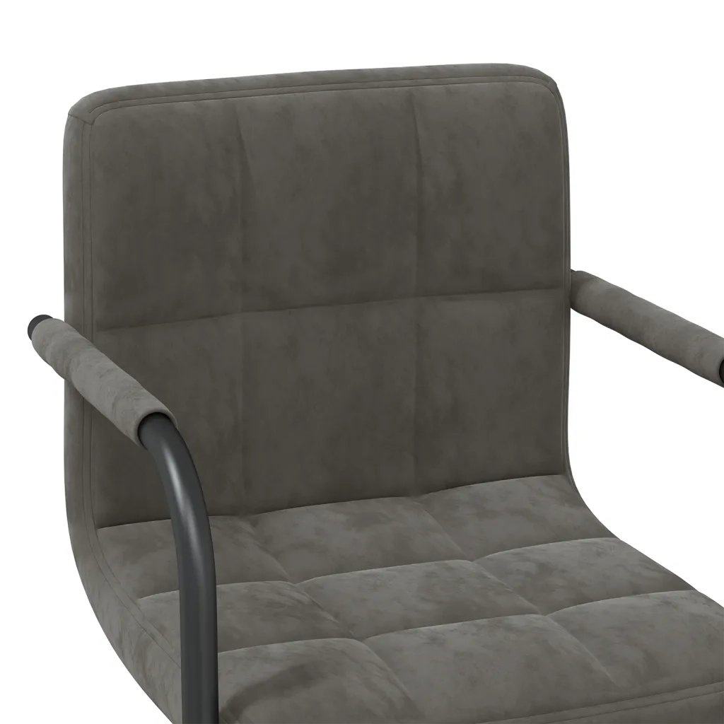 Sedie da Pranzo Girevoli 4 pz Grigio Scuro in Velluto 3087920