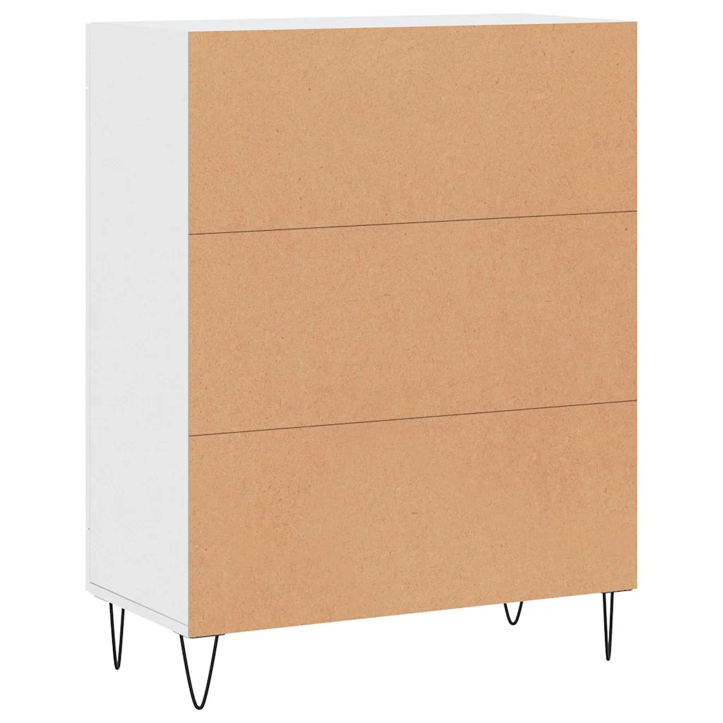Credenza-Buffet-Armadio da cucina Bianca 69,5x34x90 cm in Legno Multistrato 731643