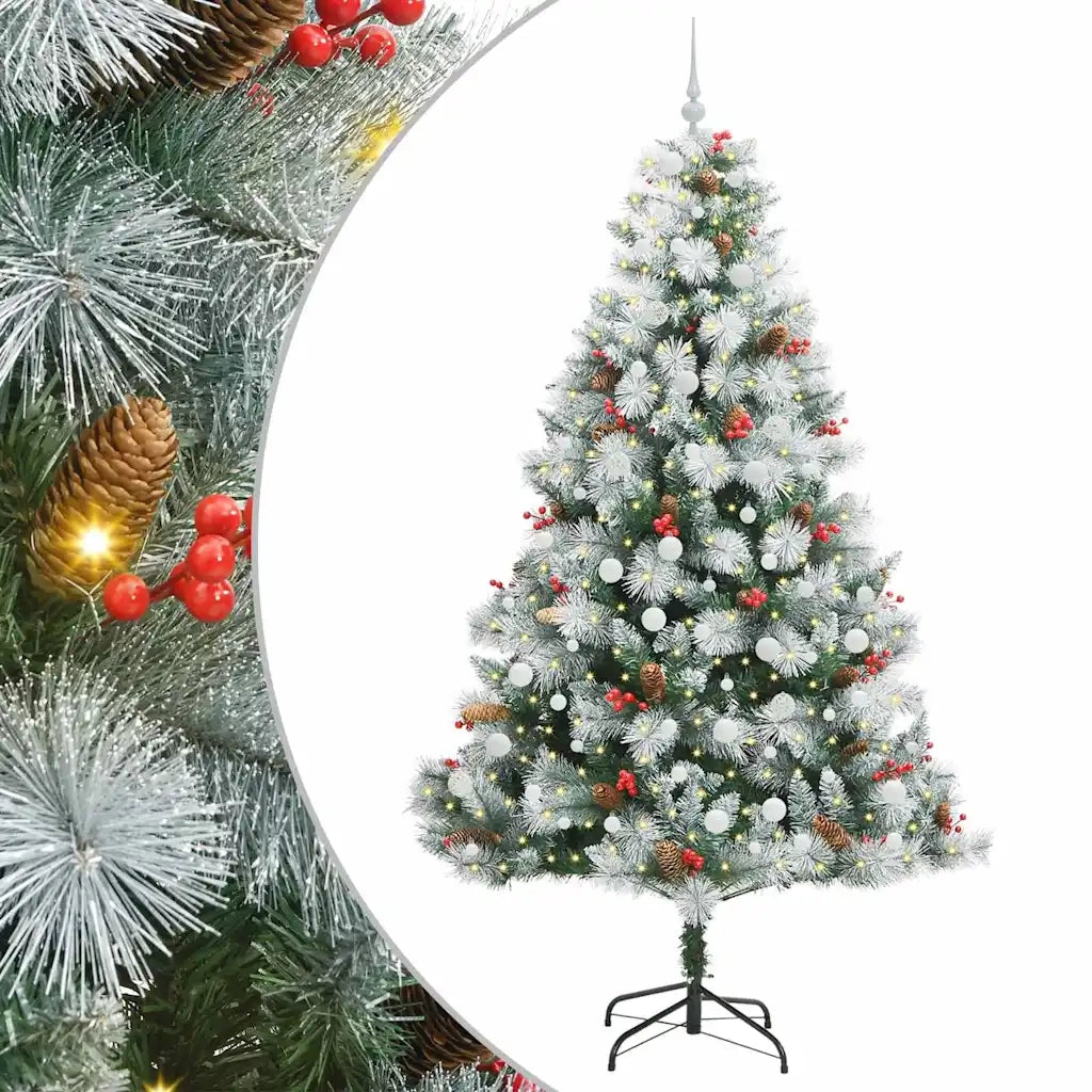 Albero di Natale artificiale Verde e bianco 240 cm 3395200