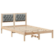 Letto matrimoniale | Letto per adulti | Struttura del letto Grigio chiaro 120 x 190 cm Pino massello