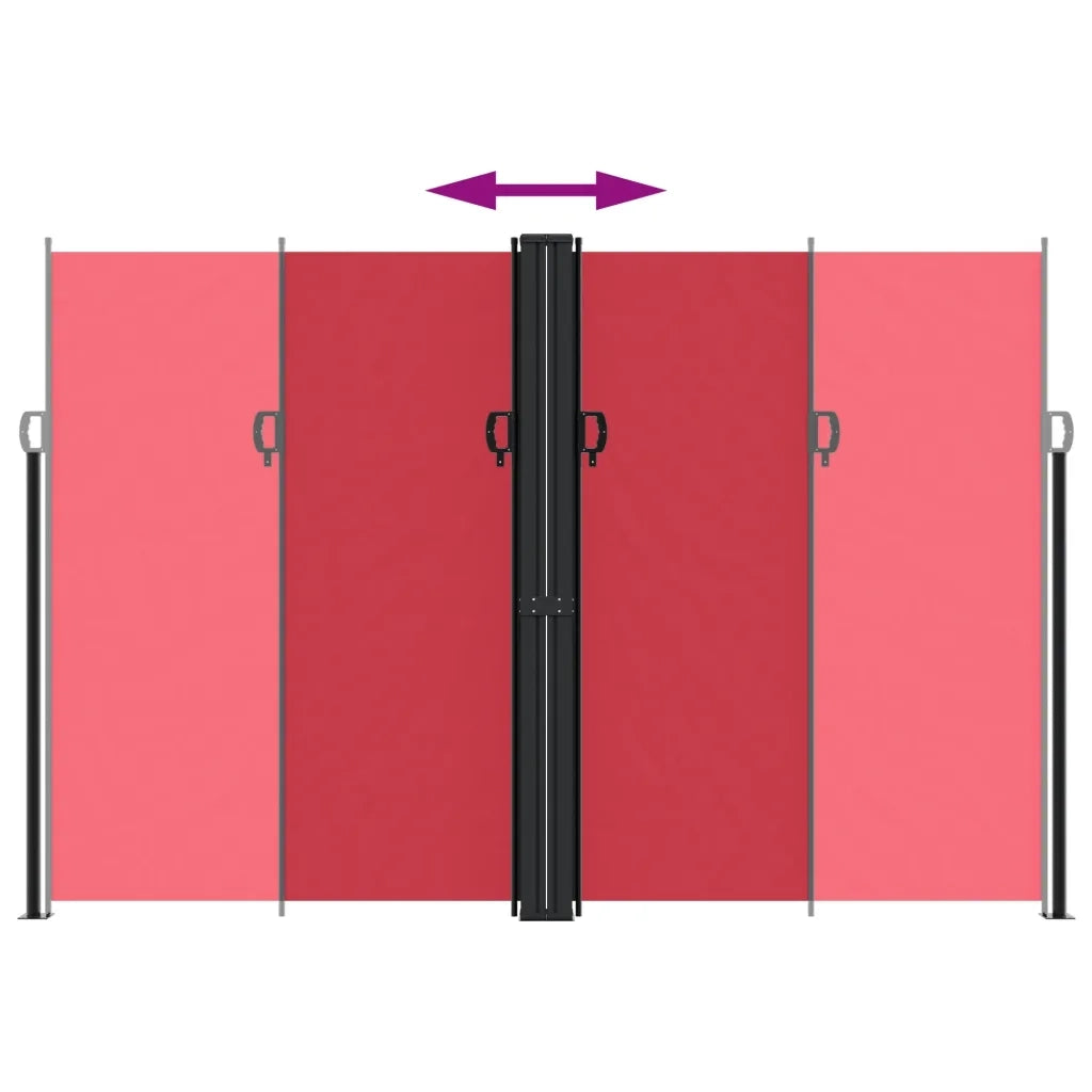 Tenda da Sole Laterale Retrattile Rossa 220x1200 cm 4004867