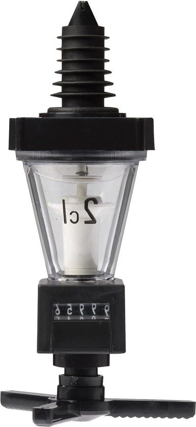Doseatore automatico con conteggio schenktuori dosaggio 2 cl plastica standard nero-translucido
