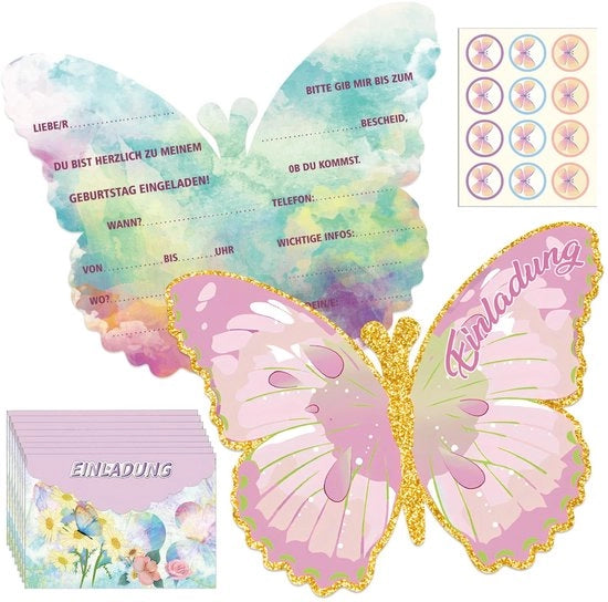 Carte da Invito per Festa 12 pezzi - Disegno Flutter - Invito di Festa per Bambini - Tema Farfalla - Carta di Alta Qualità - Inviti di Festa

Dettagli:
- Modello: Flutter
- Materiale: Carta di alta qualità
- Quantità: 12 pezzi