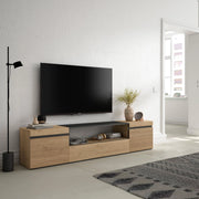 Mobile TV Soggiorno, 200x35x45cm, Per TV fino a 80", Mobile Soggiorno, colore Rovere RF3312