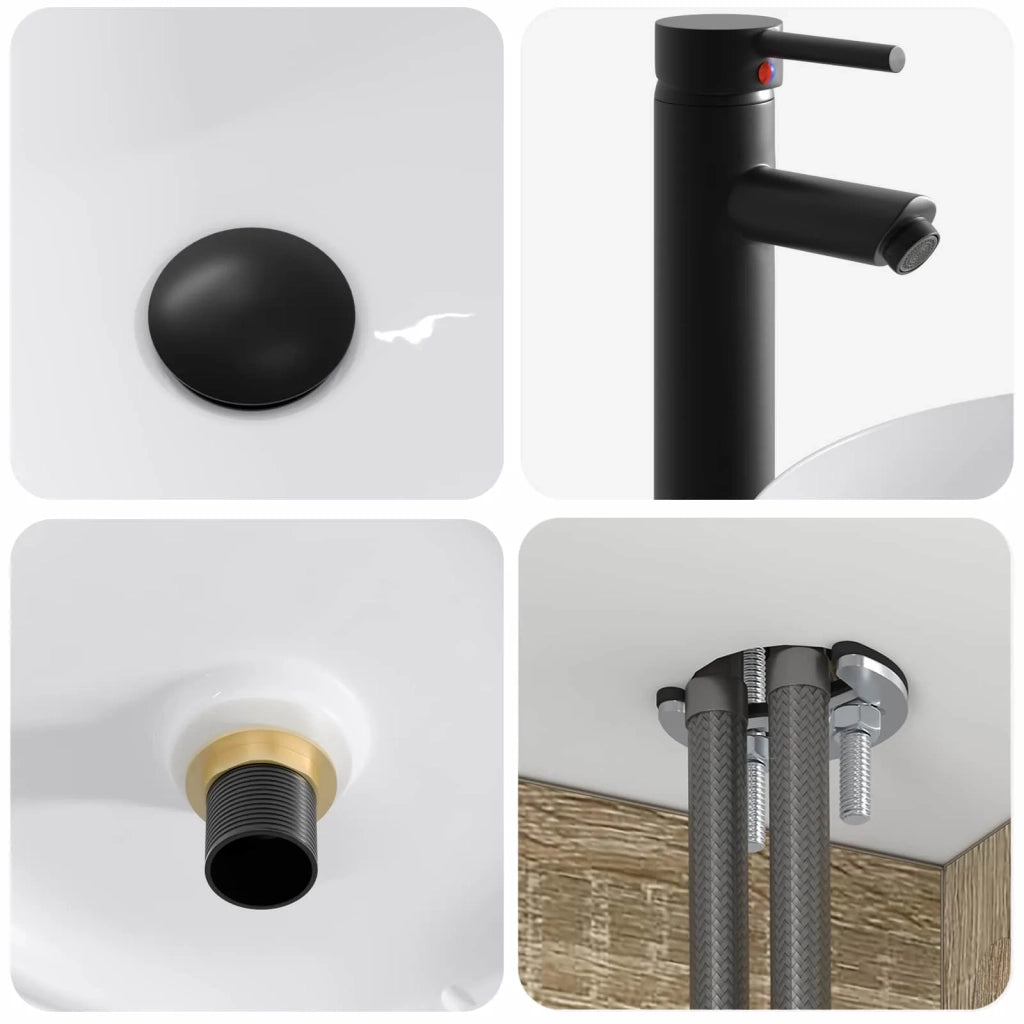 Mobile lavabo da parete Rovere Sonoma 49 x 44,5 x 66 cm 890614