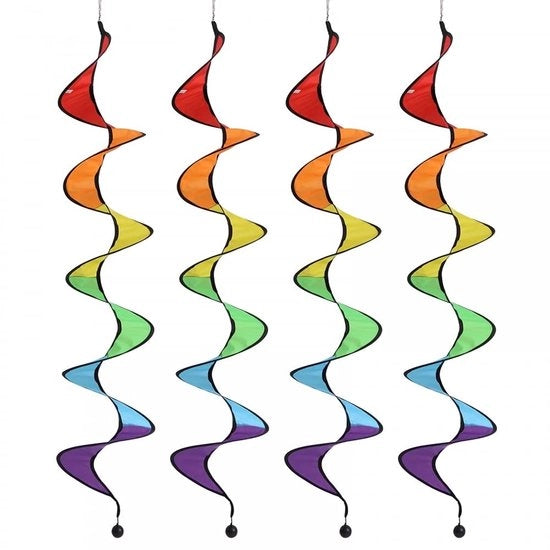 Decorazione per Giardino Colorata - 4 Pezzi - Resistente al Tempo - Altezza 110 cm - Diametro 22 cm