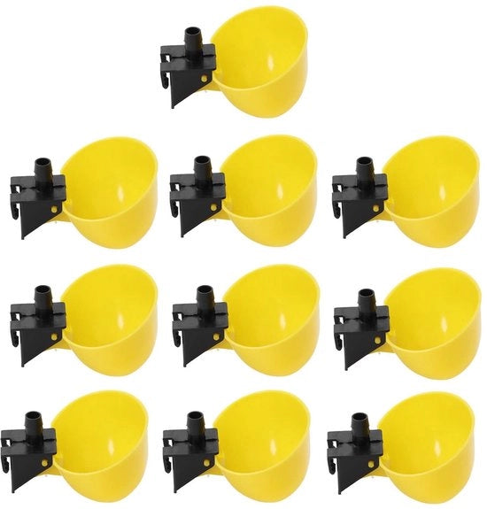 Polveriera per Uccelli 10 pezzi - Bacino Automatico per Animali da Cortile - Materiale PP - Design semplice - Facile da Pulire - Bacino per Uccelli
