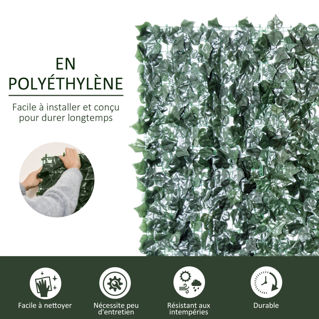 Siepe Artificiale Frangivista ¨C Xylo ¨C Verde Anti-UV 240x100 cm Fogliame Realistico