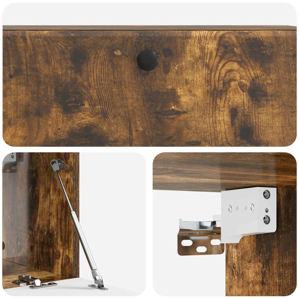 Mobile Porta TV da Muro 98 x 31 x 30 cm Rovere Fumo 899240