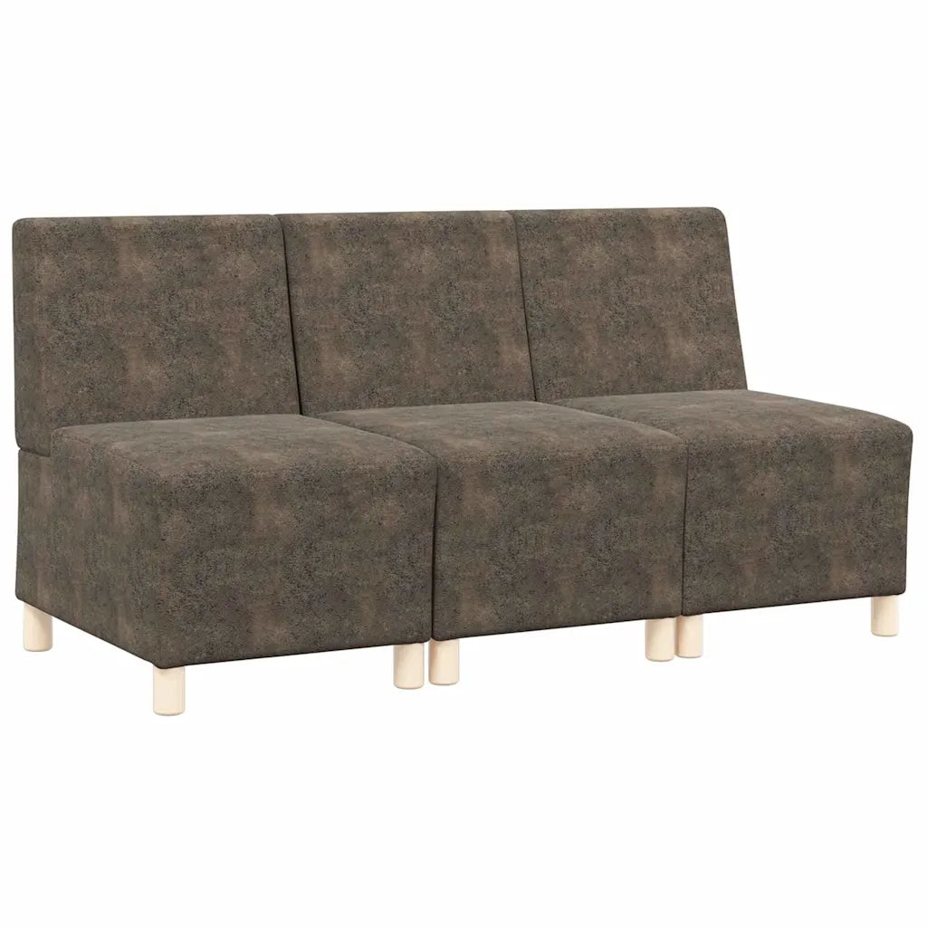 Unità di Divano Modulare Senza Braccioli 3 pcs Grigio scuro 3399834