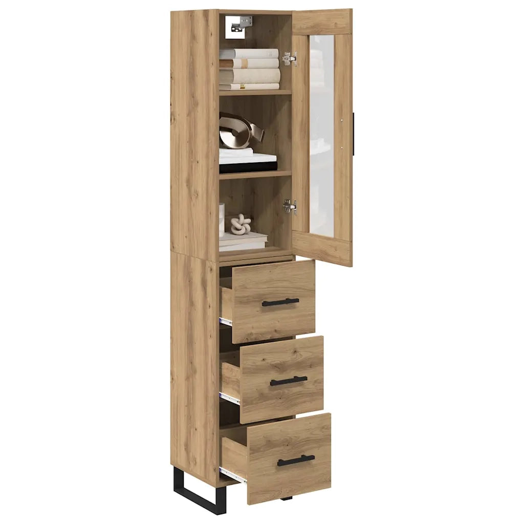 Credenza con cassetto Rovere artigianale 34,5 x 34 x 180 cm 3416000