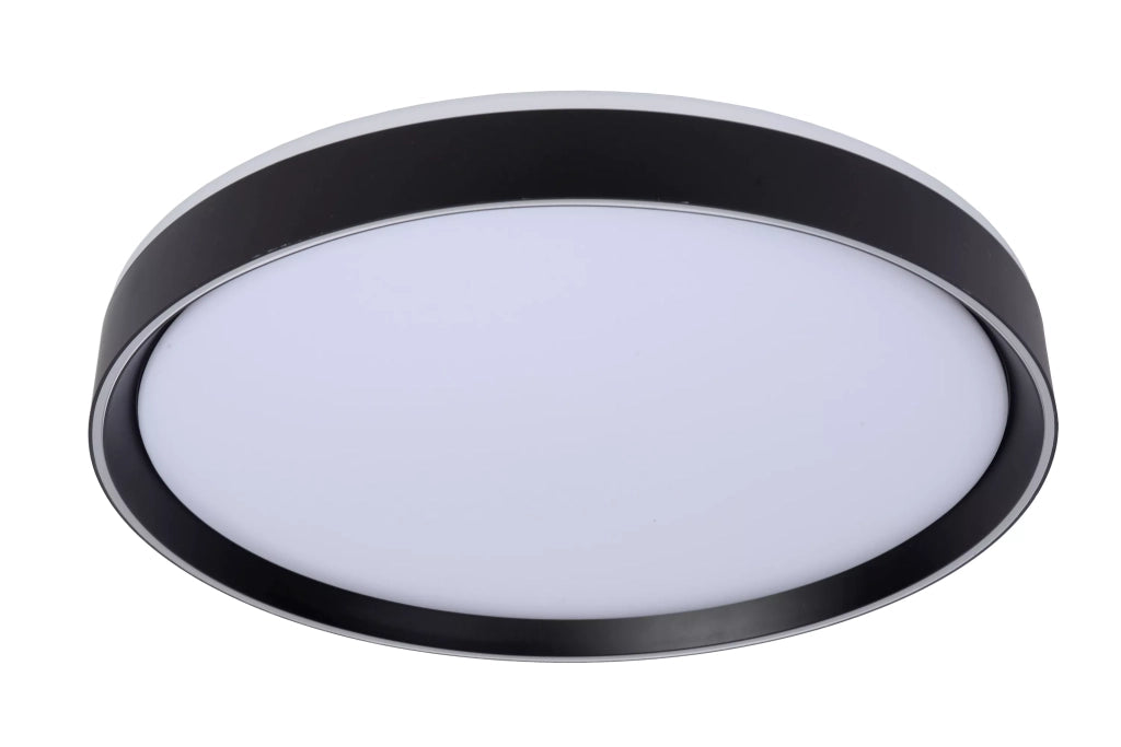 Plafoniera LED Lucide Nuria 50 cm 36W nera tonda dimmerabile