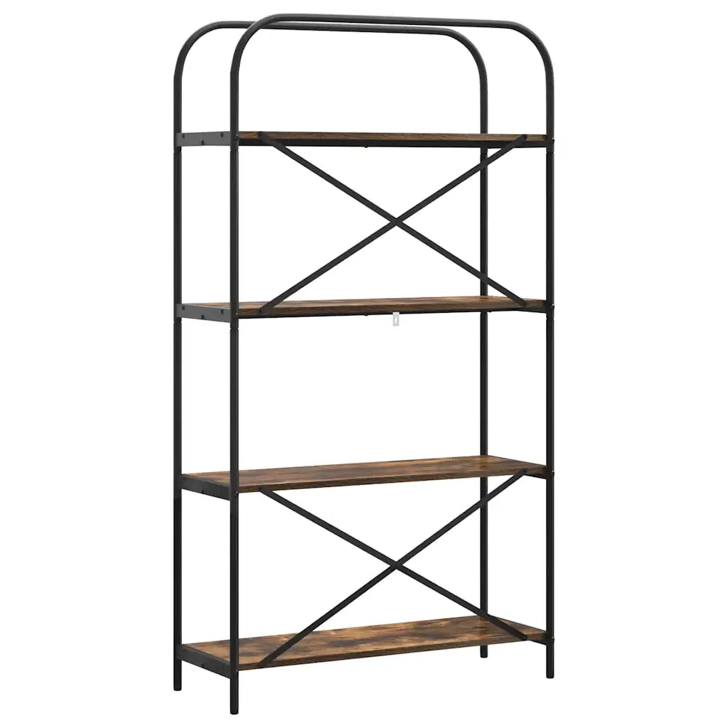 Libreria Rovere fumé 80 x 30 x 146 cm Legno multistrato