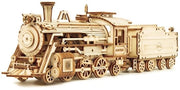 Set di puzzle 3D in legno - Treno in legno - Puzzle meccanico per assemblaggio manuale - Modello di giocattolo - Creativo e educativo - Adatto per bambini dai 0...