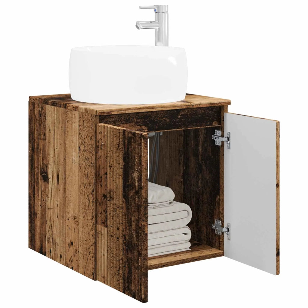 Mobile Lavabo da Parete Legno antico 49,5 x 44,5 x 66 cm 890460