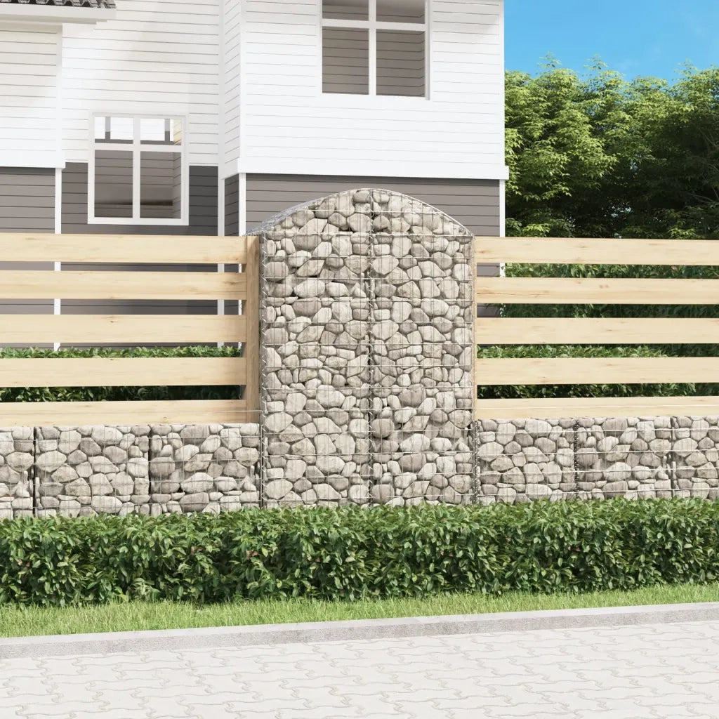 Cesto Gabbione ad Arco 100x50x160/180 cm Ferro Zincatocod mxl 80386