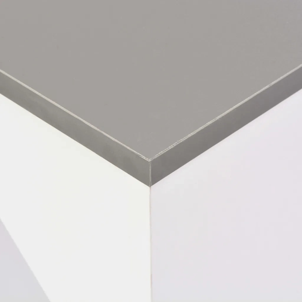 Tavolo da Bar con Scaffale Mobile Bianco 138x39x110 cm 280226