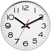 Orologio da Muro in Metallo con Coperchio in Vetro, con Orologio a Pendolo Silenzioso, Orologio da Muro in Cristallo, Design Moderno in Cristallo, Decorativo, per Interno e Cucina, 25 cm (Argento)