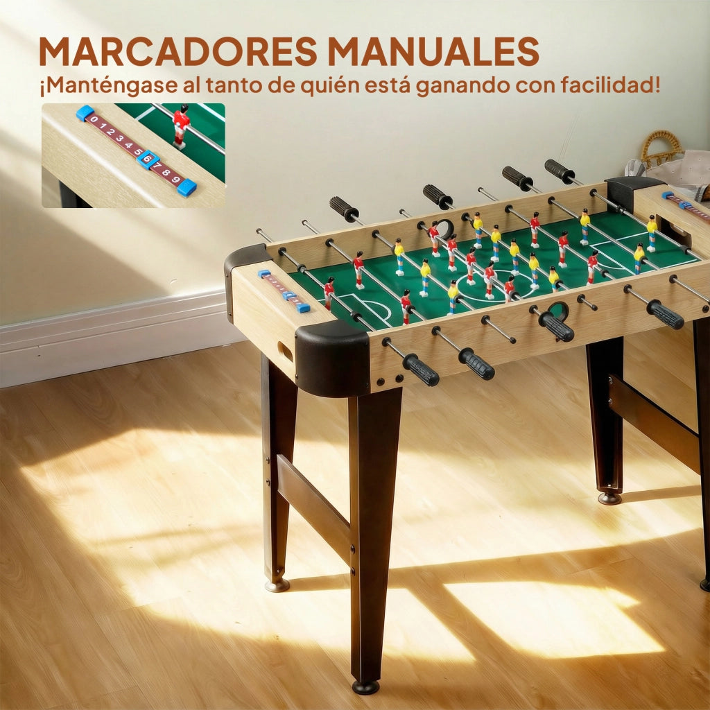 Calcio Balilla ¨C Zephmum ¨C 92 cm Legno Naturale