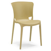 Sedia in polipropilene JUMBO, 100% MADE IN ITALY, impilabile, resistente ai raggi UV, design moderno, ideale per sala da pranzo, cucina, sala d’attesa, bar, ristoranti o giardino, colore Senape