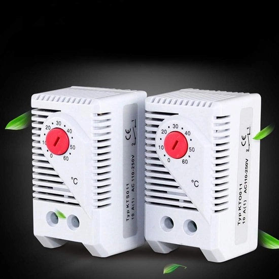 Regolatore di temperatura elettrico meccanico regolabile da 0 a 60 °C con pulsante blu