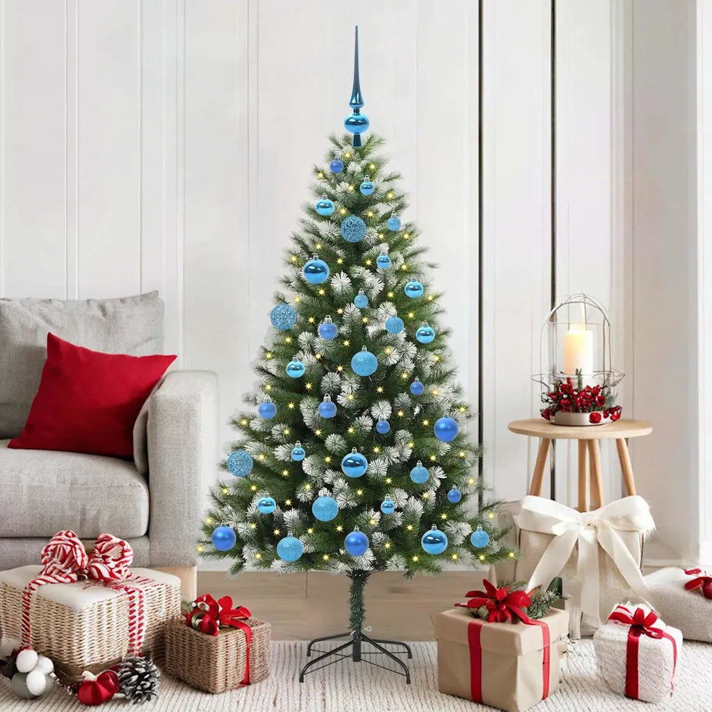 Albero di Natale | Decorazioni natalizie artificiale a cerniera con neve fioccata
