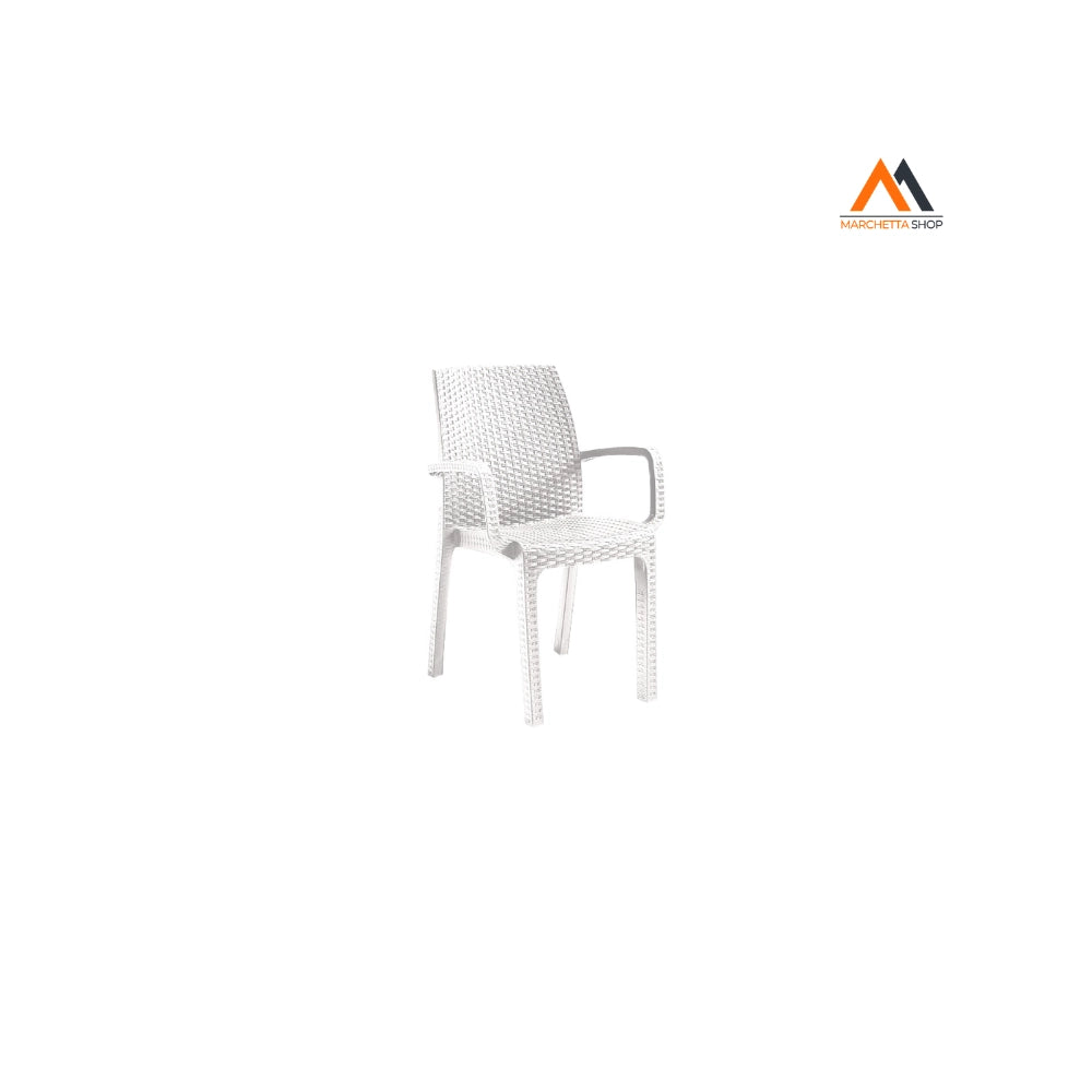 SEDIA IN POLIPROPILENE 'VERONA ARMCHAIR' bianco