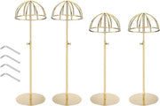 Supporto per cappelli in acciaio inossidabile, altezza regolabile 30,5-61 cm, set da 4 pezzi.