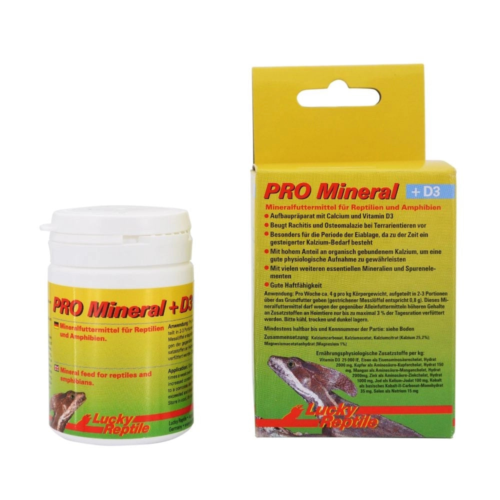 Lucky Reptile Pro Mineral+D3 60gr - integratore minerale con vitamina D3