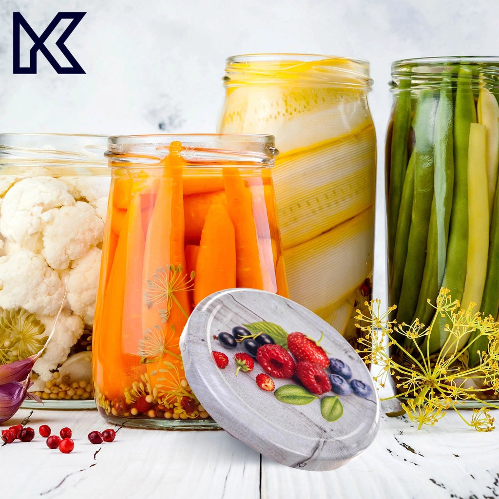 KADAX Barattoli per conserve Denia 250ml 50pz 82mm + coperchio "Mirtilli"