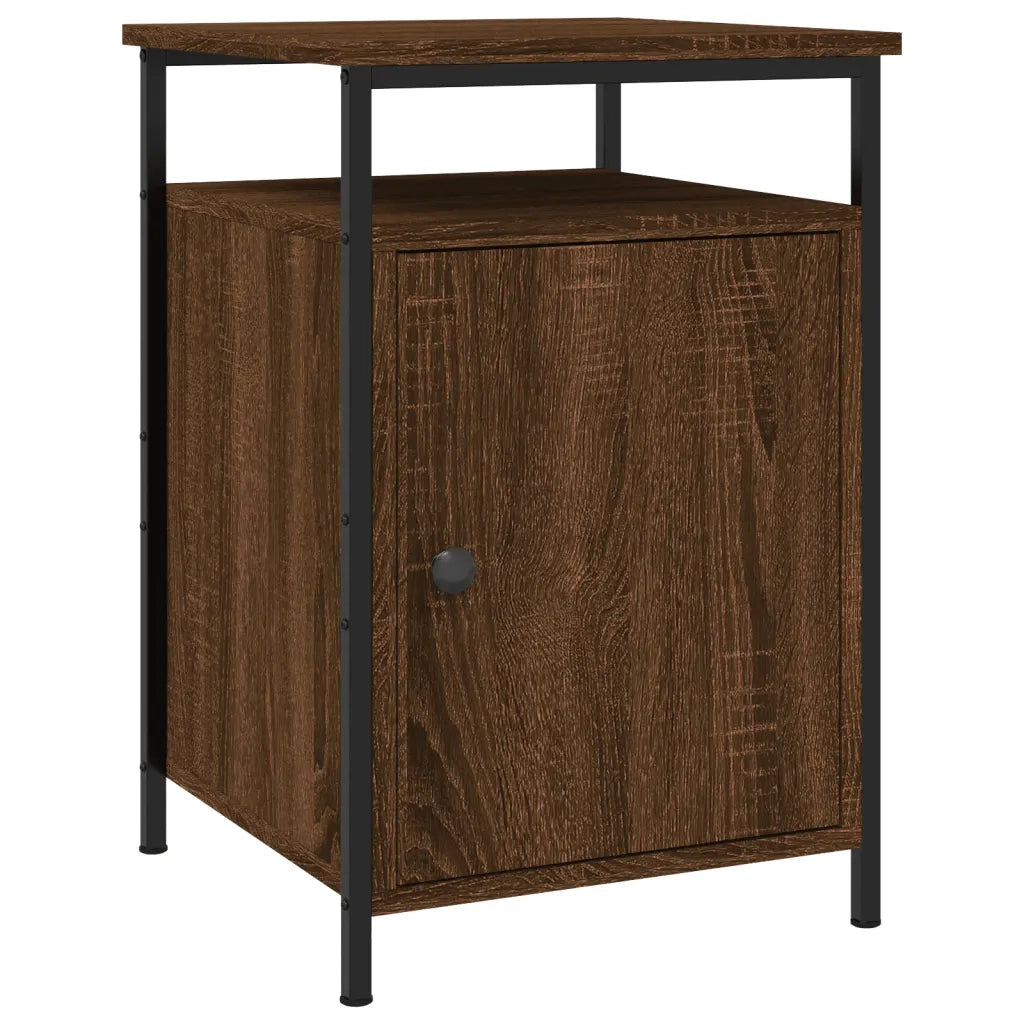 Set di 2 Comodini | Armadio da Notte | Mobiletto da notte Rovere Marrone 40x42x60 cm Legno Multistrato